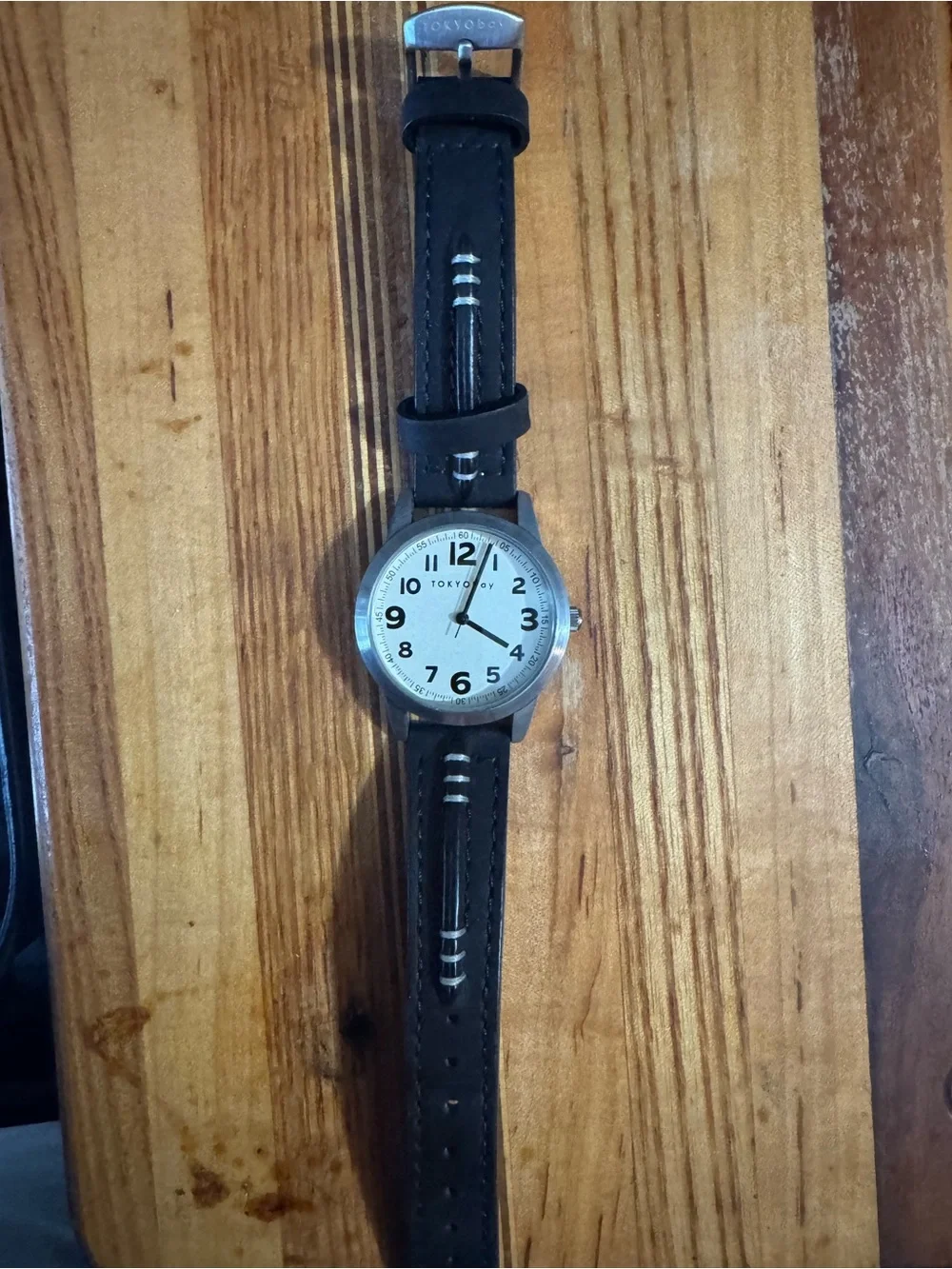 TOKYObay Women's Gray Leather Strap Watch with Silver Dial